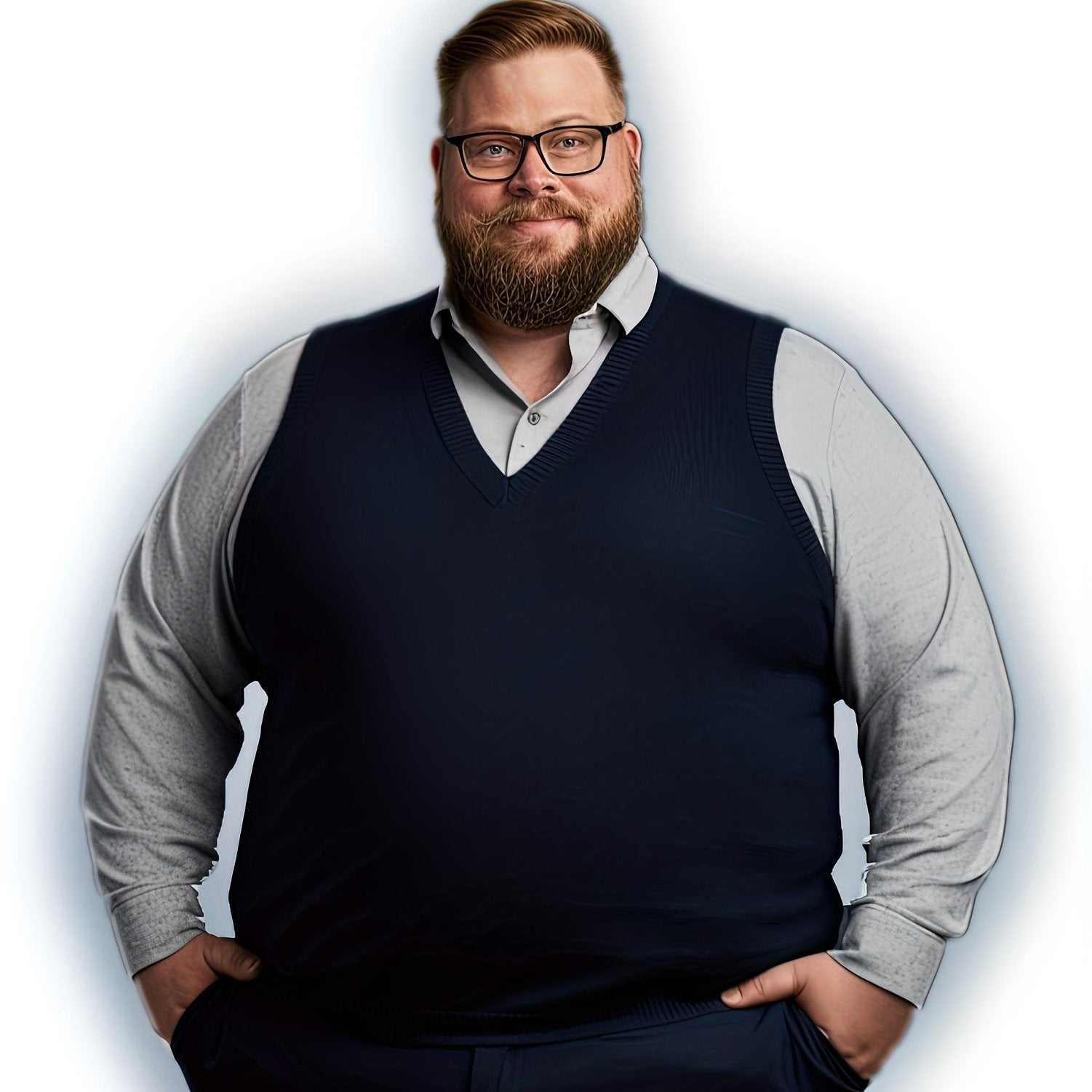 Erkaklar uchun Katta O'lchamdagi Yengsiz Trikotaj Sviter Vest, Qora Yashil rangda, V-shaklidagi detali bilan. Golf va Ofis Kafesi uchun ideal, Mashinada yuvish mumkin, Zamonaviy Chiziqli Qo'ltiq joylari, mustahkam Spandexdan tayyorlangan.