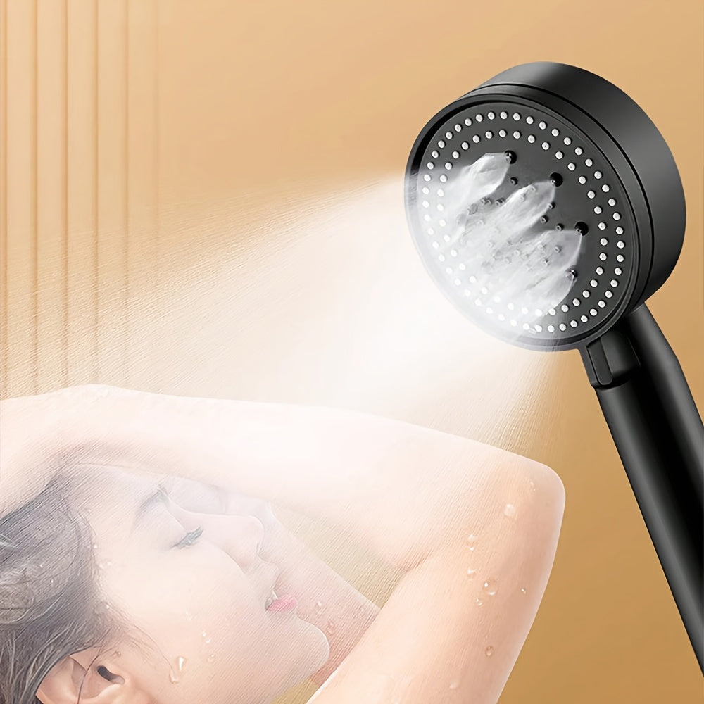 Conjunto de cabezal de ducha de mano negro con 5 modos de flujo de agua, accesorio de baño de montaje en pared