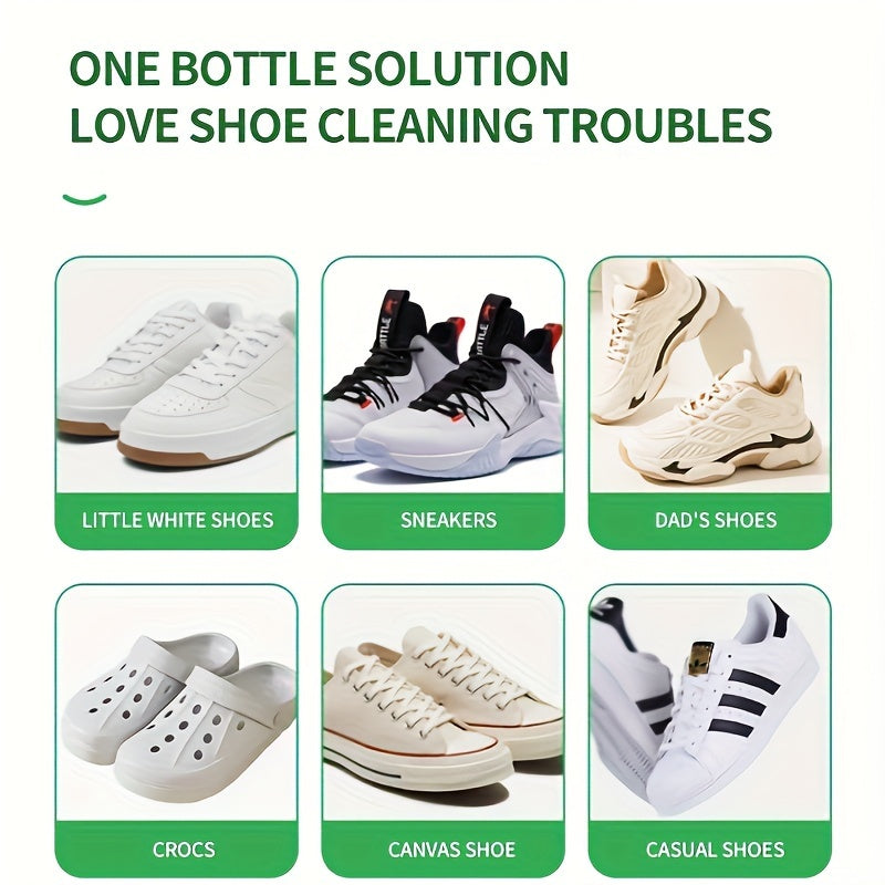 White Shoe Cleaner Paste with Plastic Brush for All Types of Shoes