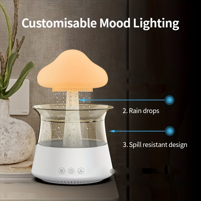 Rain Cloud Aromatherapy Essential Oil Diffuser Night Light Humidifier Desk Fountain Bedside Sleep Relaxation