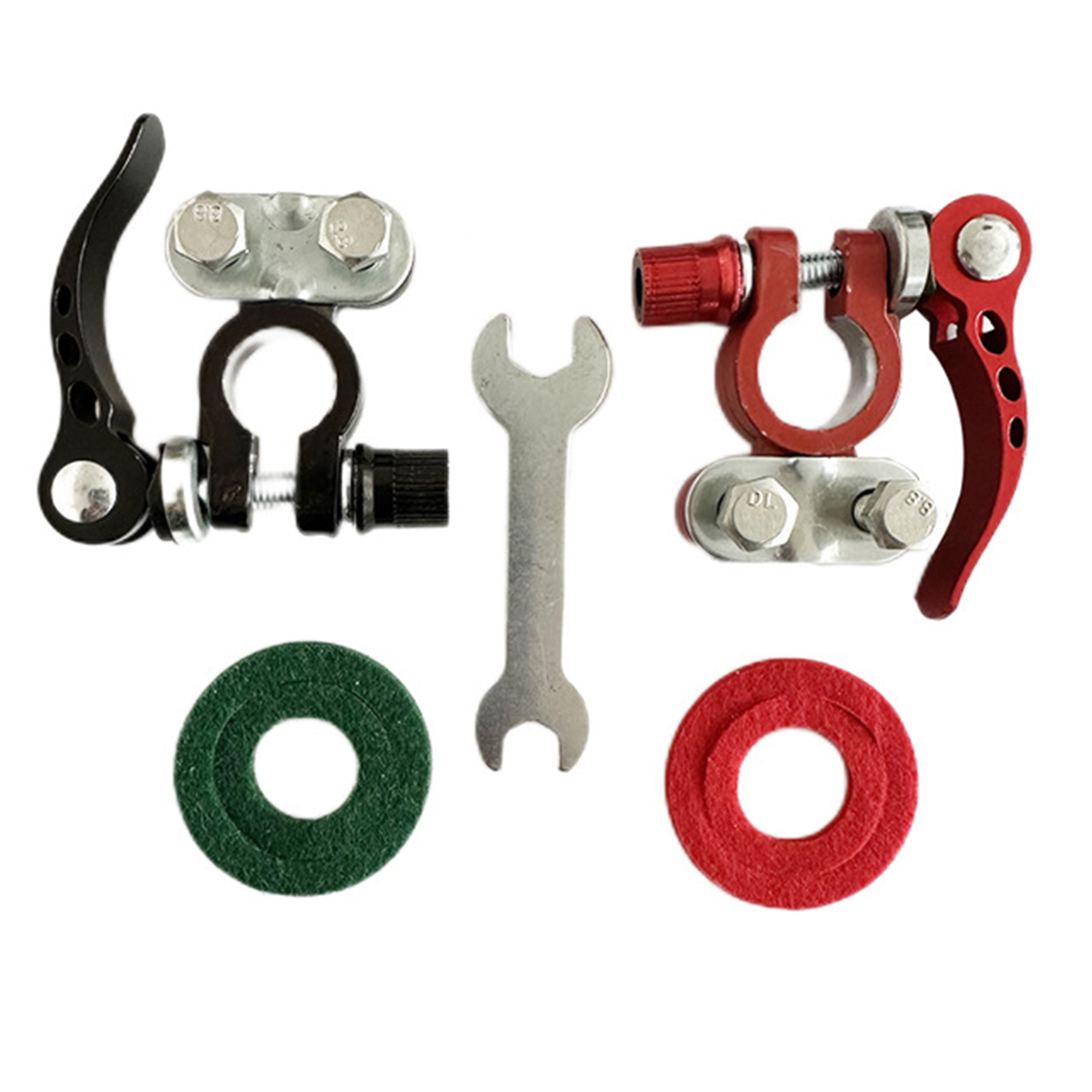 2-Pack Aluminum Alloy Car Battery Terminal Connectors Positive Negative Cable Ends