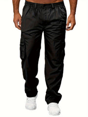 Oversized Cargo Pants for Big and Tall Men with Side Pockets Polyester Casual Spring Summer