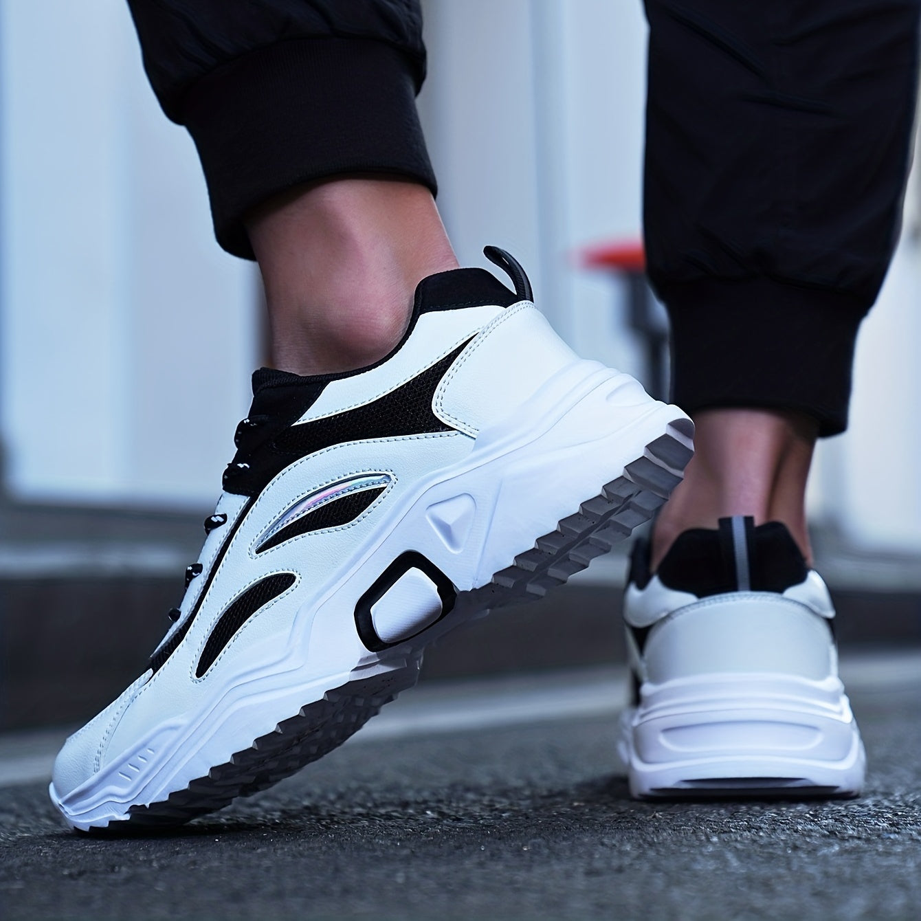 Черно-белые сетчатые кроссовки Panda для мужчин, дышащие повседневные уличные кроссовки