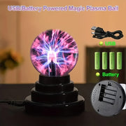 Handmade Glass Plasma Ball Light with Nebula Design USB Powered for Living Room Parties and Science Education