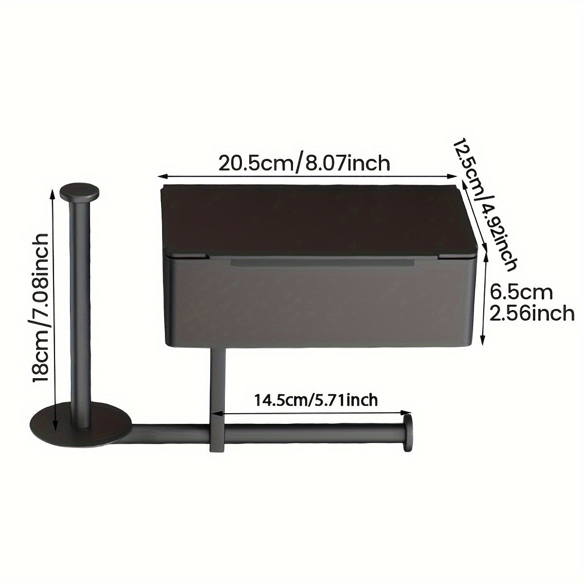 Stainless Steel Toilet Paper Holder with Shelf and Wipes Dispenser for Bathroom Organization
