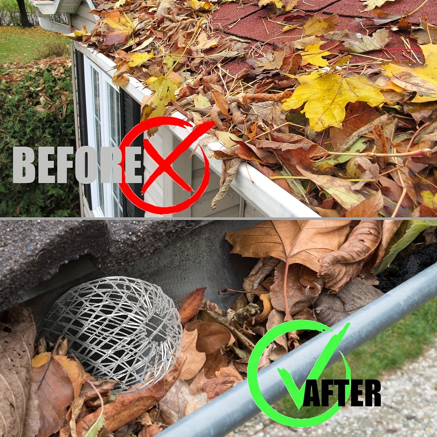 4-Pack Aluminum Gutter Guard Mesh Filter for Debris Prevention Easy Install