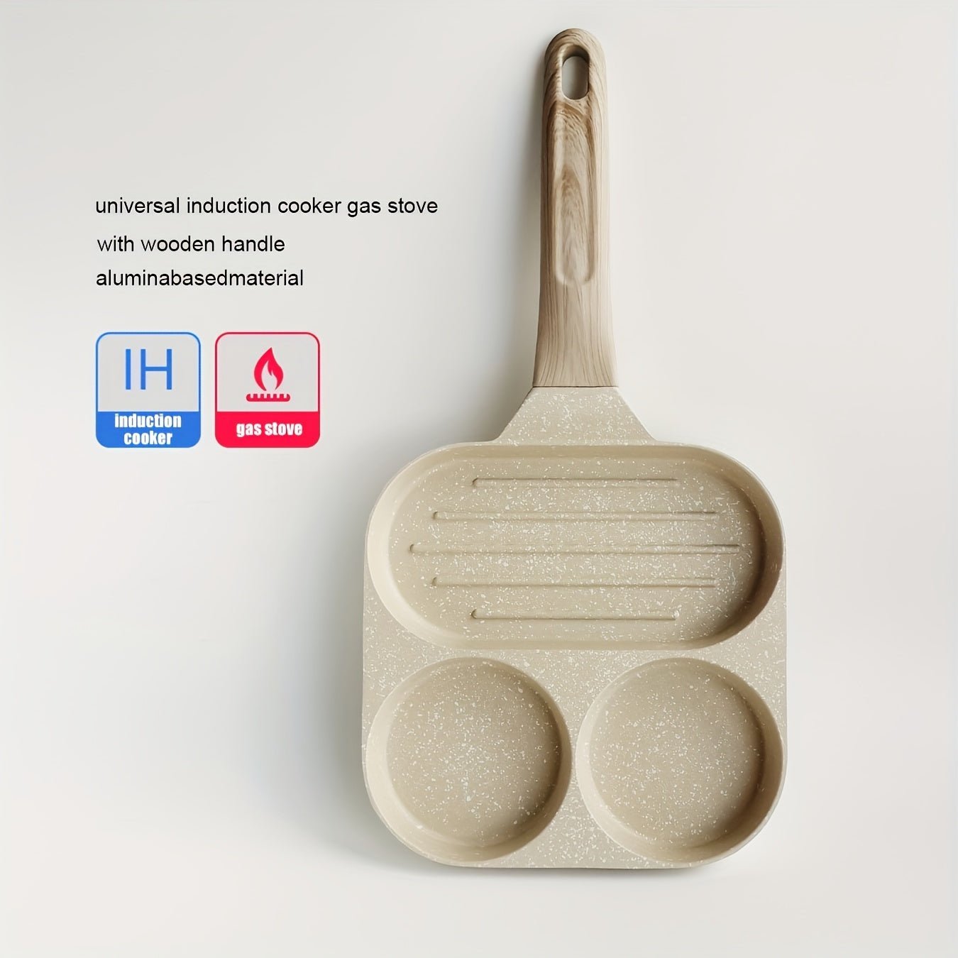 Multipurpose Non-Stick Aluminum Cookware Pan with 4 Compartments for Breakfast