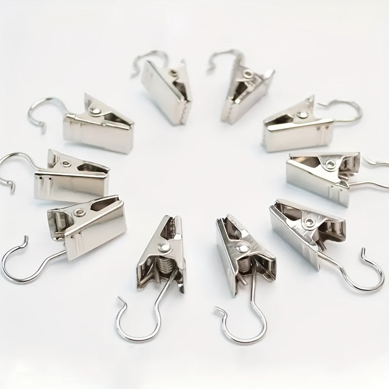 20 Pieces Metal Curtain Clips Decorative Hooks for Household Curtain Installation