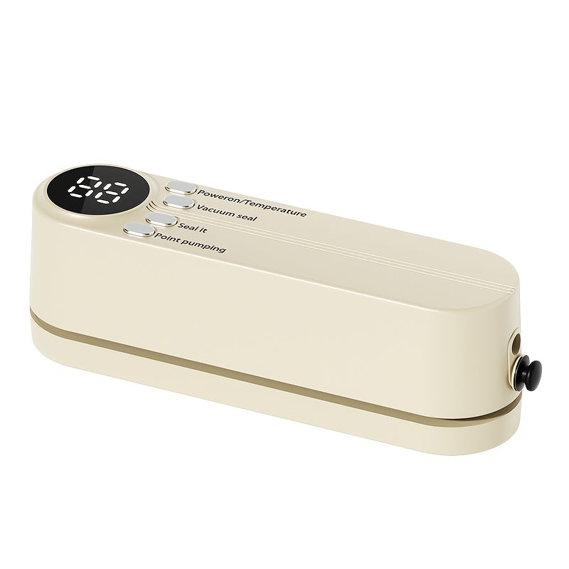 Sellador de alimentos portátil con succión externa y recarga de inflación, sellador al vacío USB recargable