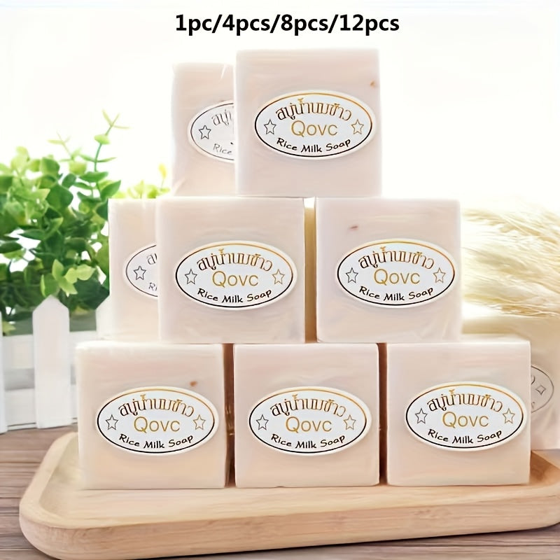 Jabón artesanal con aroma a arroz para limpieza facial y de manos. Todo tipo de piel