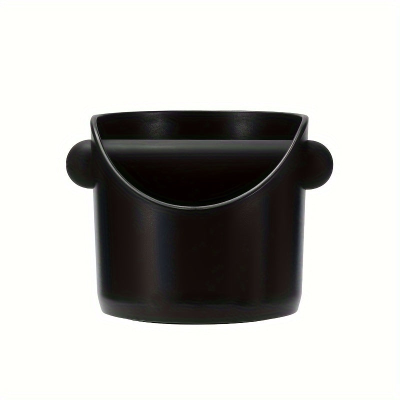 Black Non-Slip Coffee Tamping Box with Removable Strike Rod and Dust Bin