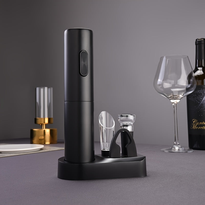 Electric Wine Opener with Spiral Cork Drill for Kitchen and Restaurant Use