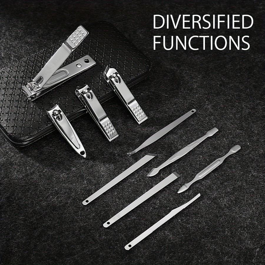 Stainless Steel Manicure Set with 19 Tools for Foot and Nail Care
