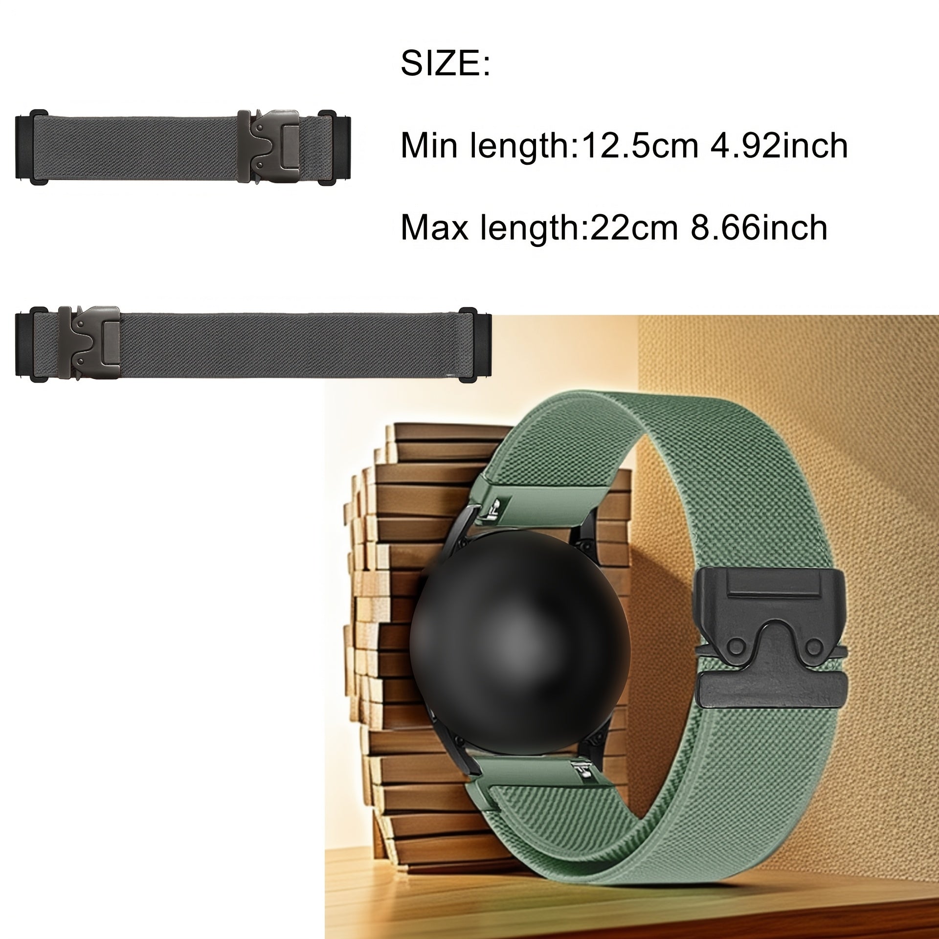 Elastic Nylon Watch Strap Adjustable Polyamide Band for Smartwatches 18mm 20mm 22mm