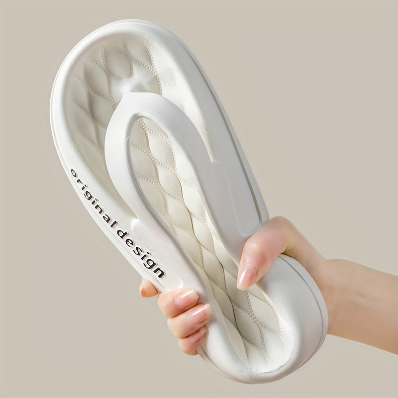 Women’s Rubber Letter Print Flip Flops Casual Summer Slides