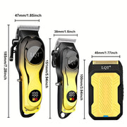 Afeitadora eléctrica inalámbrica con recortadora, recargable por USB para hombres