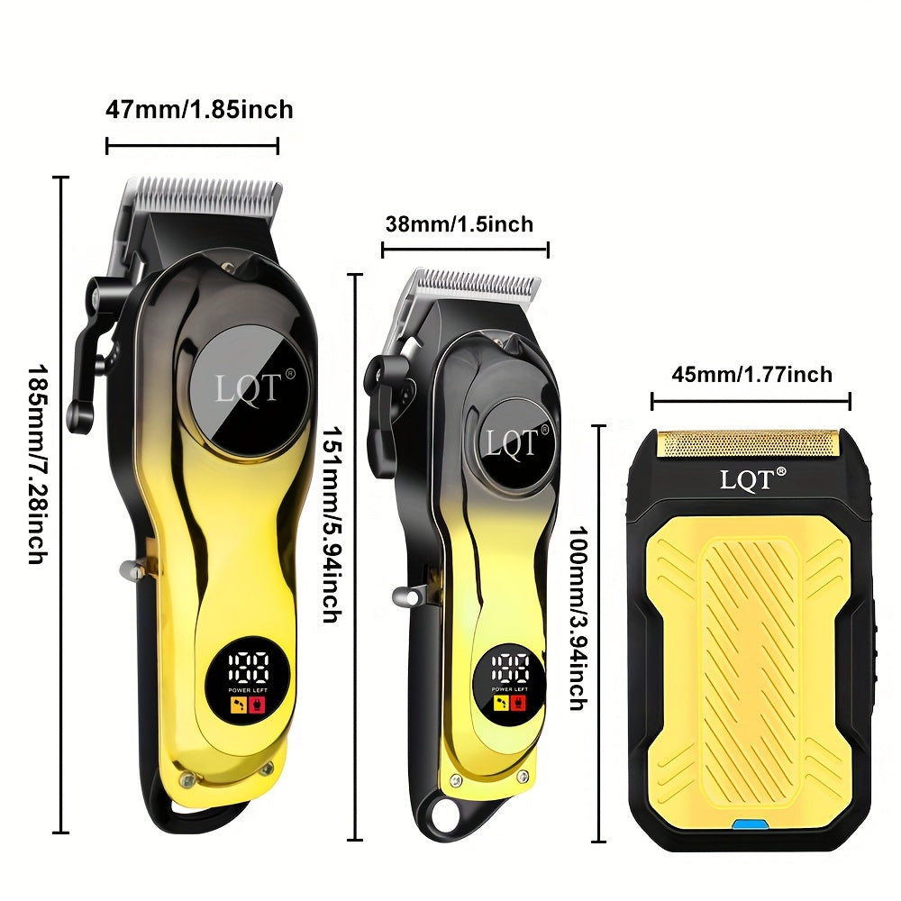 Afeitadora eléctrica inalámbrica con recortadora, recargable por USB para hombres