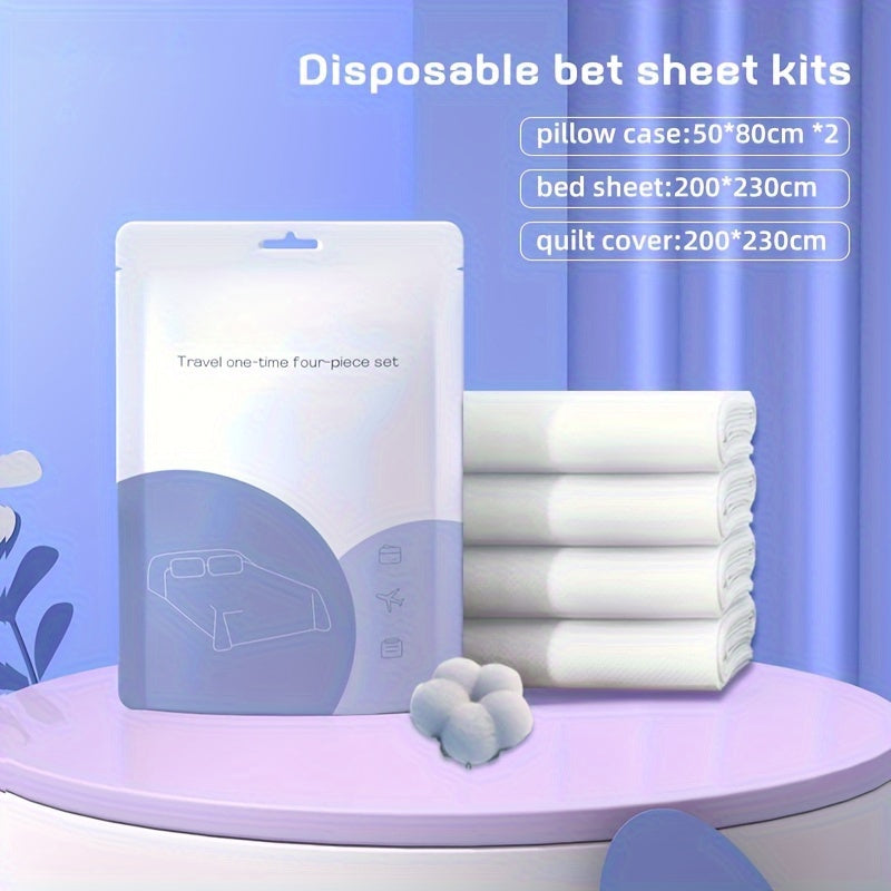 Hypoallergenic Viscose Bedding Set with Pillowcases and Quilt Cover for Hotels