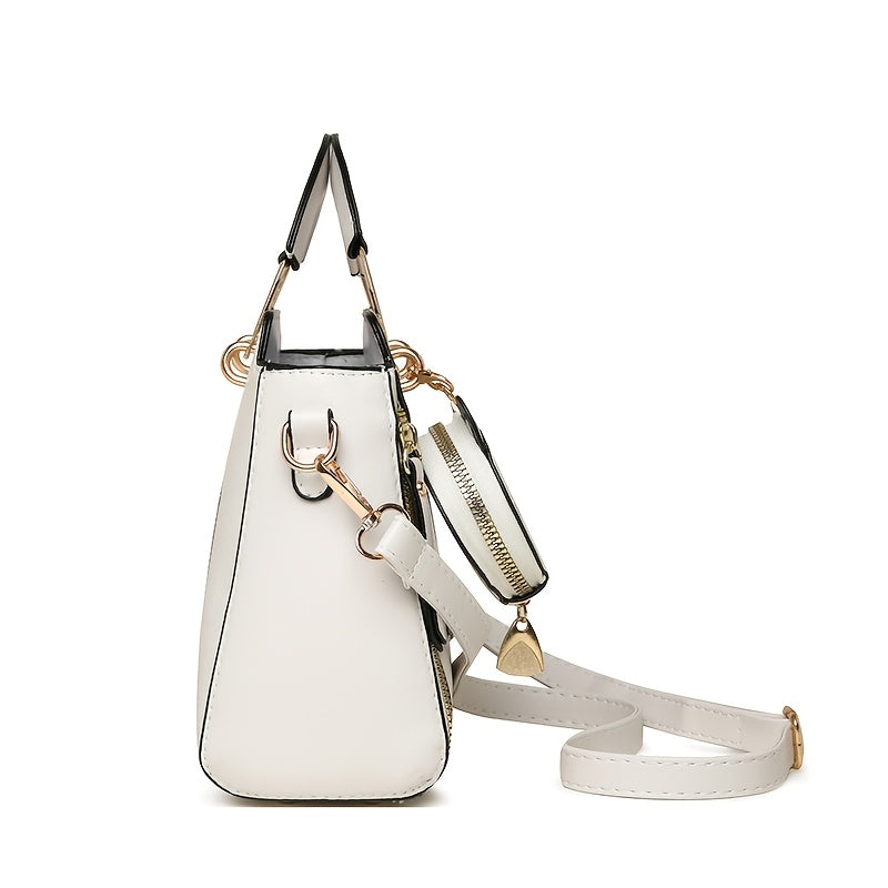 Women's Shoulder Bag with Removable Strap Lightweight Zipper Messenger Bag