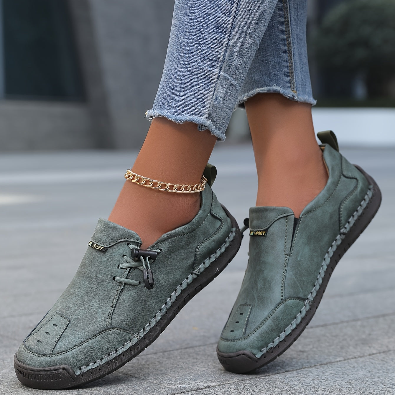 Zapatos de mujer tipo mocasín sintéticos con slip-on casual y borla