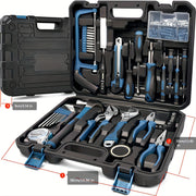 147-детальный набор инструментов для дома с кейсом, трещоточная отвертка, шестигранный ключ, плоскогубцы, ключ, тестер - Идеальный подарок для любителей DIY и близких.