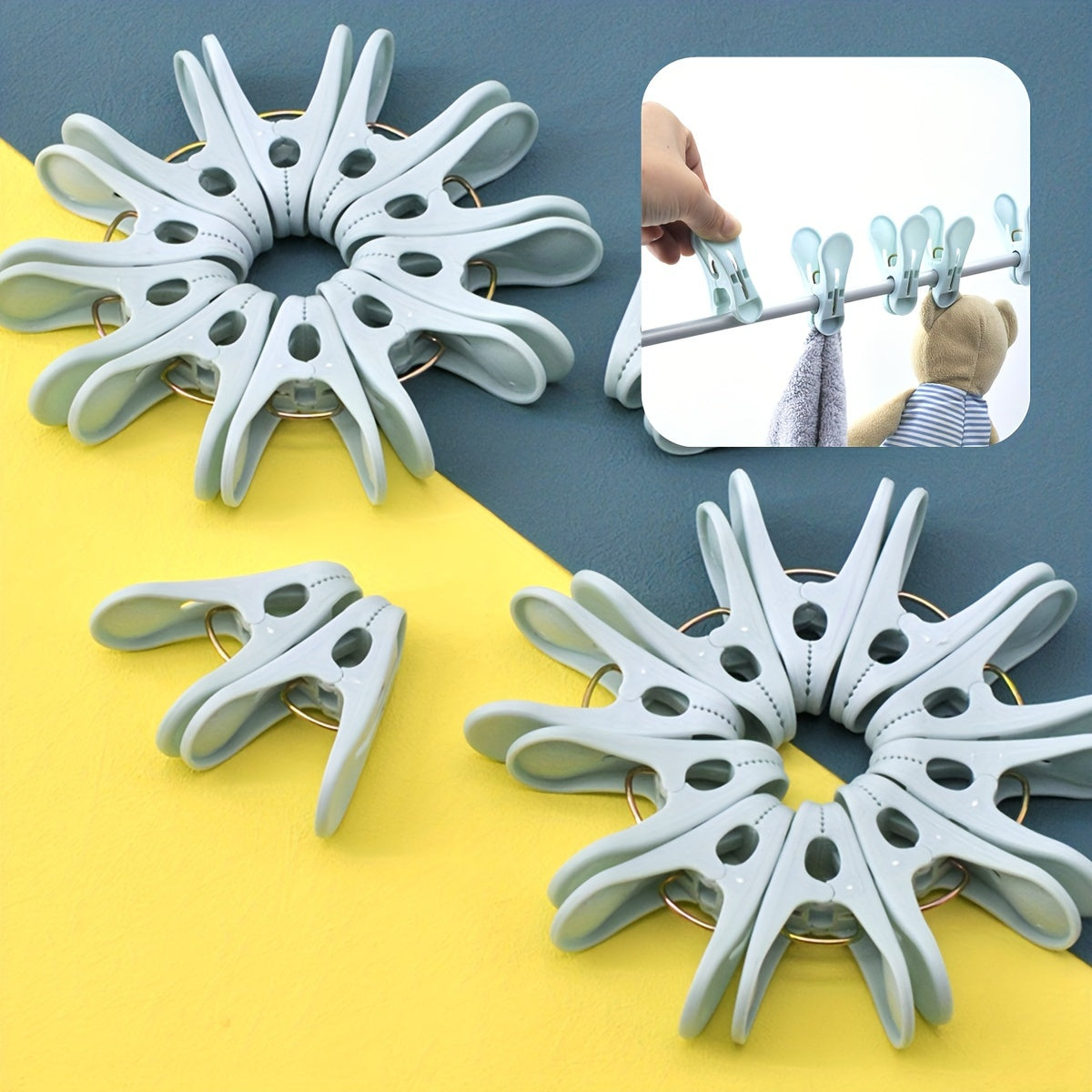 Juego de 36 clips pequeños de plástico para secar ropa y colgar sábanas, calcetines