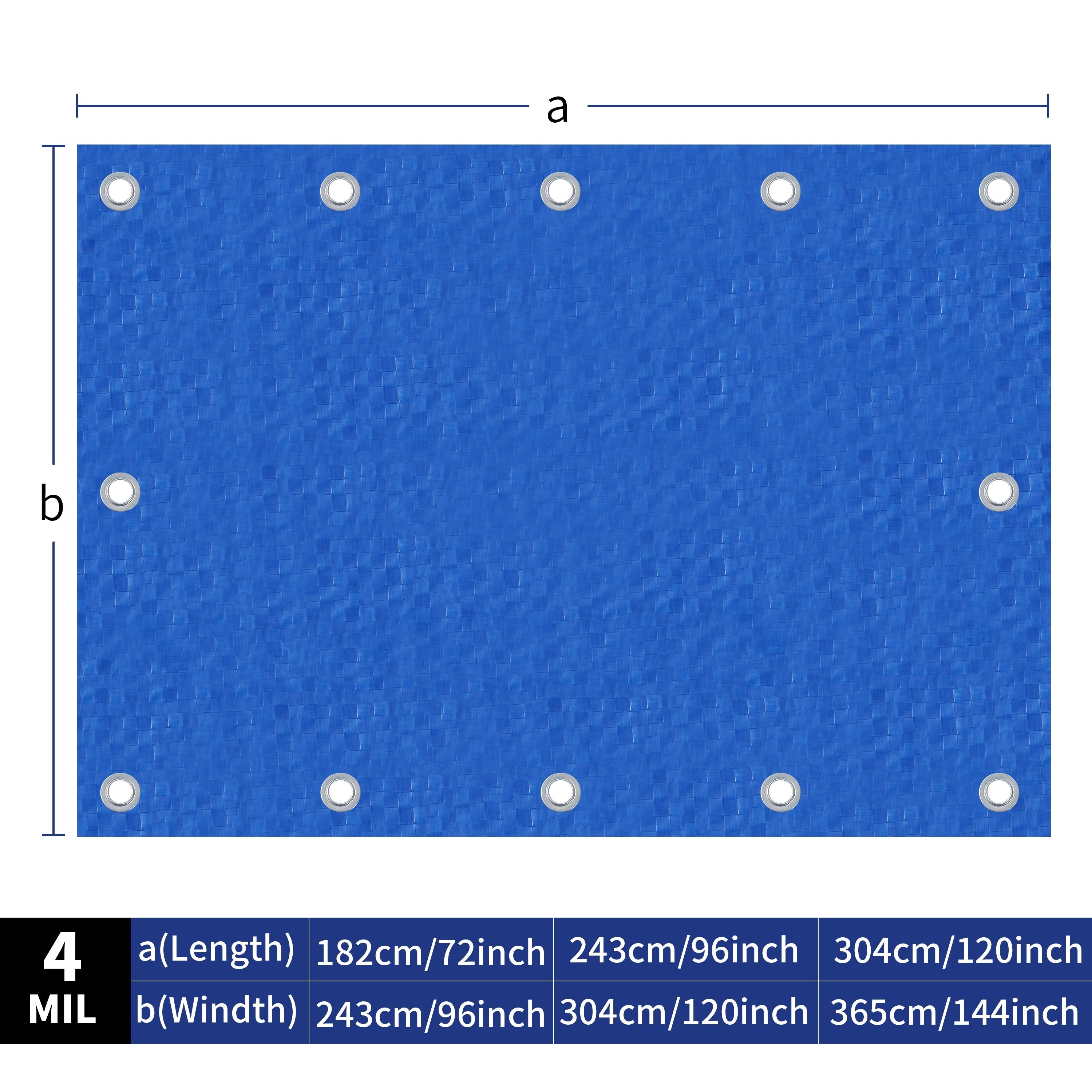 Blue Waterproof Plastic Tarpaulin Durable Lightweight for Camping and Outdoor Activities