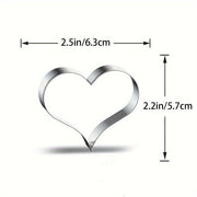 Heart-Shaped Stainless Steel Cookie Cutter for Baking and Cookies 1 Piece