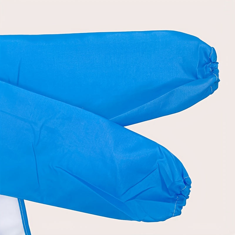 Waterproof Blue Car Bib for Kids, Easy Clean, Polyester, 0+ Years