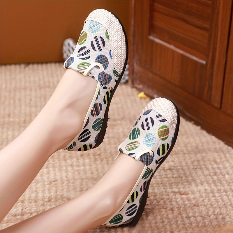 Women's Slip-On Sneakers With Breathable Fabric and Rubber Sole