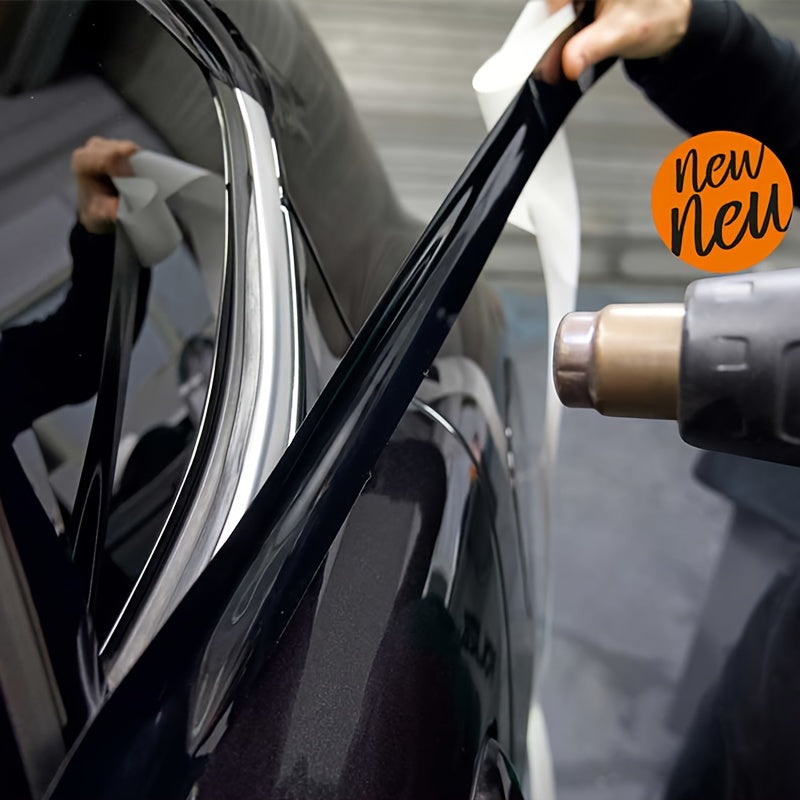 Tira de vinilo negro para moldura de ventana de coche 3/5/7/10cm con acabado cromado blackout