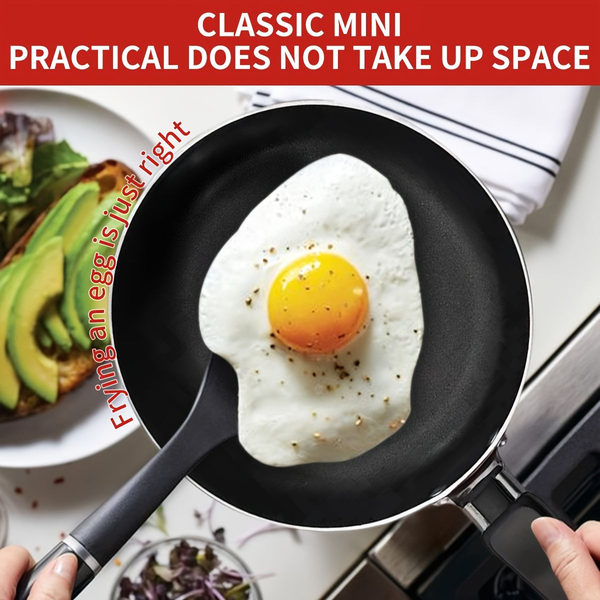 Qizil alyuminiy mini qozon: 7.1 dyuymli yopishqoq qovurish panasi, bitta porsiya tayyorlash uchun, idish-tovoq tozalash mashinasida yuvish mumkin, gaz pechiga mos, alyuminiy tutqichi bilan.