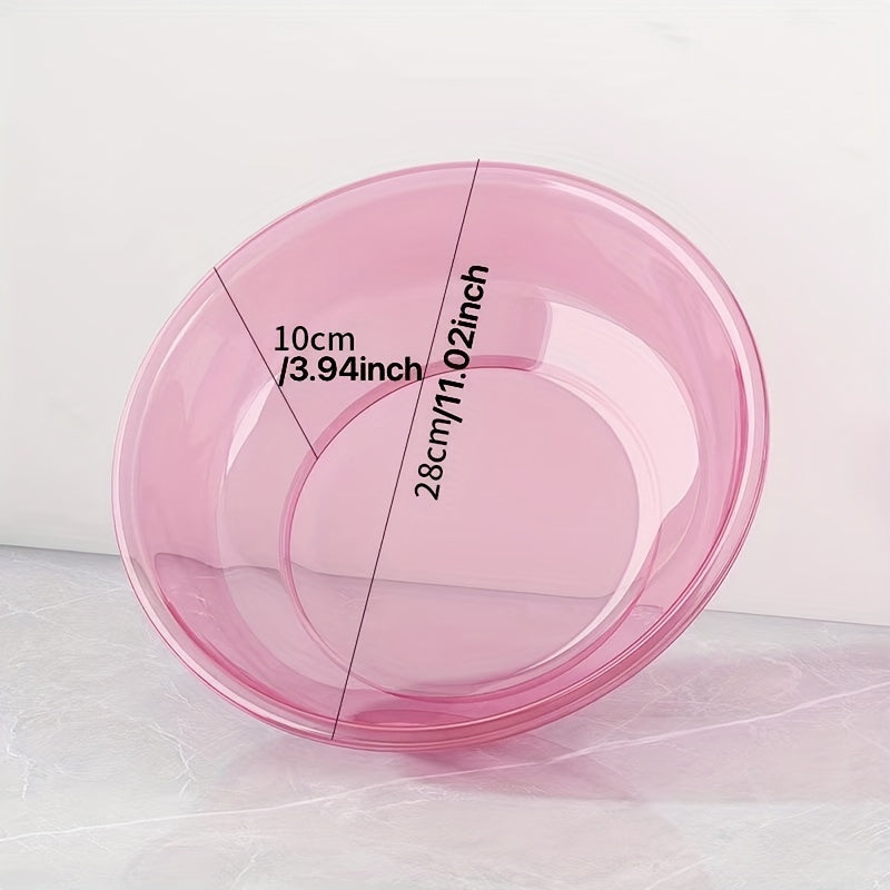 Clear Plastic Wash Basin Large Bathroom Utility Electricity-Free