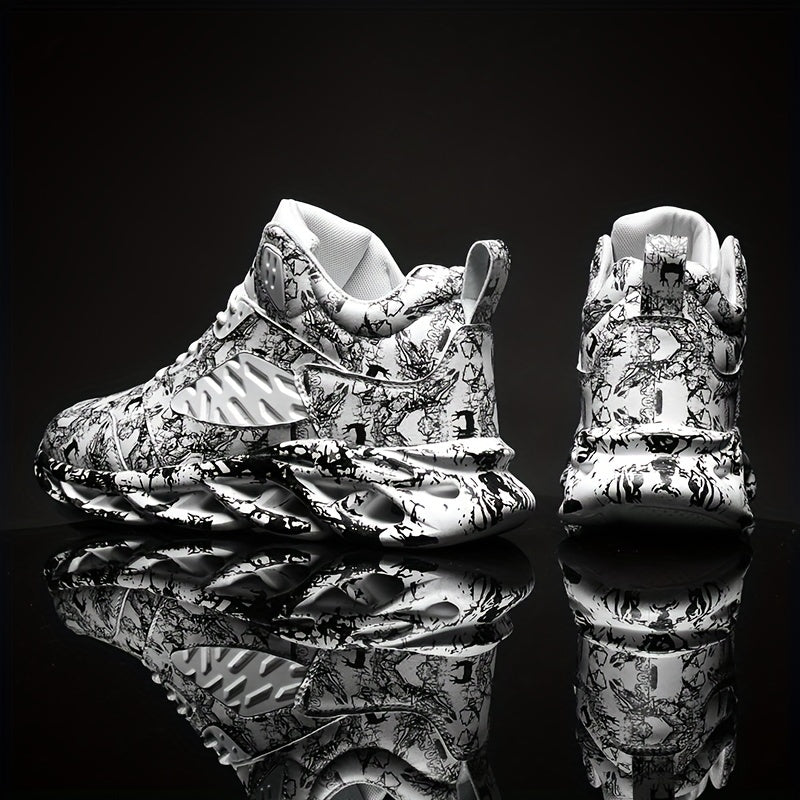 Men's Mesh Camouflage Sneakers for Jogging Tennis and Gym Breathable Shock Absorbing