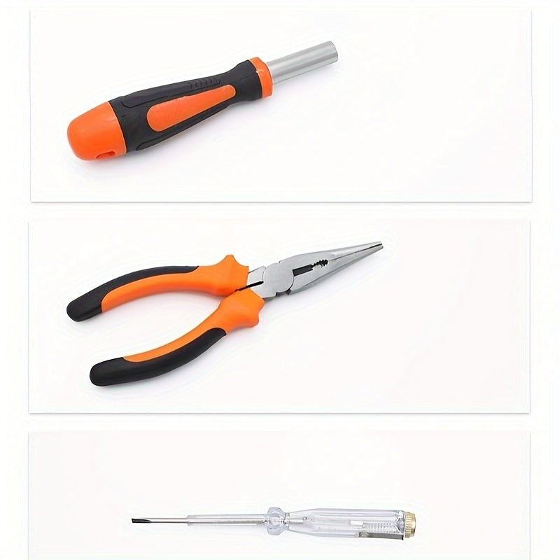 23-Piece Homeowner Toolkit Set with Plastic Storage Box Steel Household Repair Tools