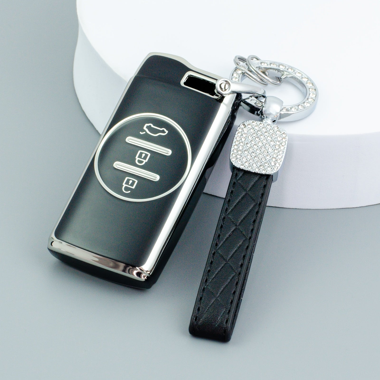 Universal Soft TPU Key Fob Cover With Keychain for Car Remote