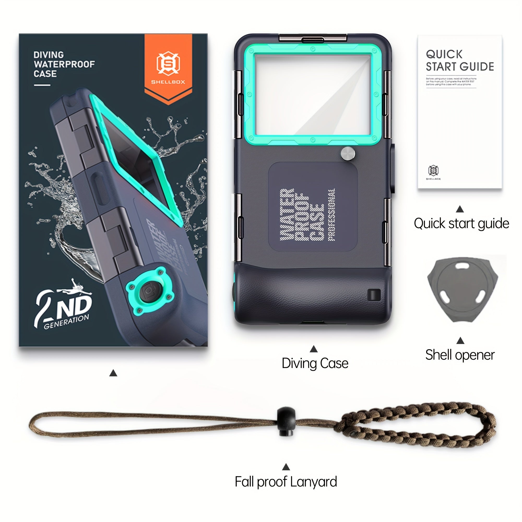 Waterproof Phone Case for Underwater Photography Diving Up to 15m 50ft Durable with Lanyard