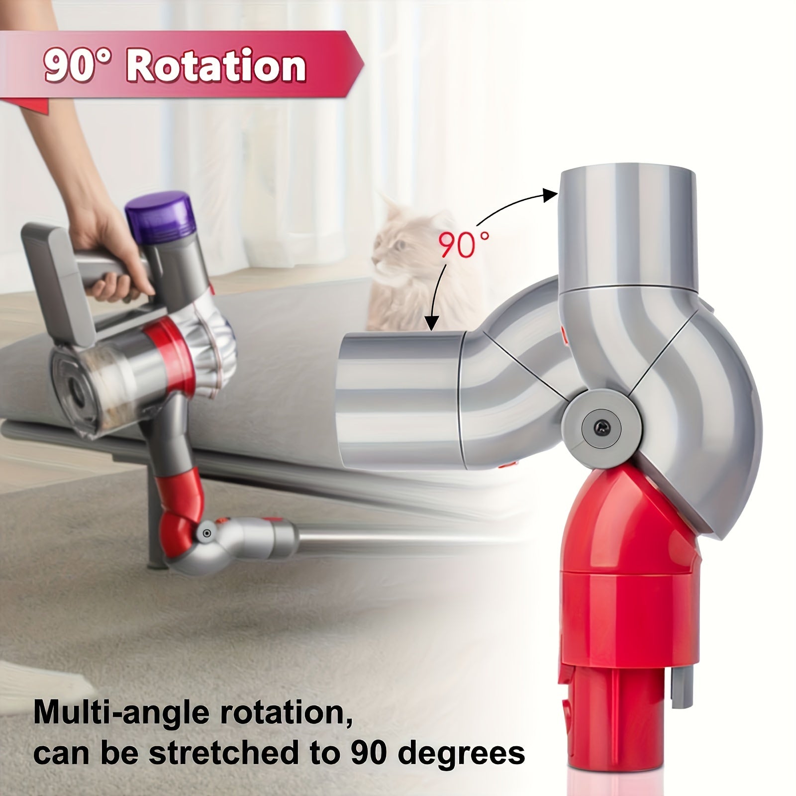 Vakuum tozalagich adapter qismi past profilli yoriq qo'shimcha asbobi - V7, V8, V10, V11, V15, SV12 modellari uchun mos keladi | Tez chiqarish, mustahkam plastikdan yasalgan