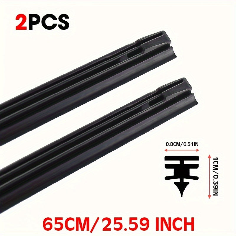 2pcs Rubber Wiper Blade Insert Refills Soft 8mm Fit 14-28 Inch Car Auto Accessories