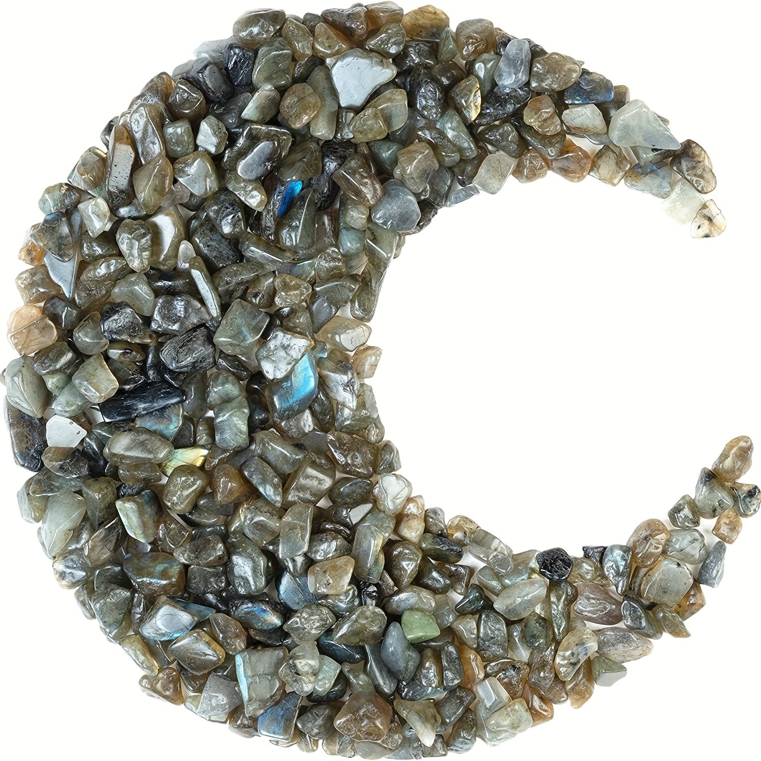 Piedras pulidas de labradorita para cristales, relleno para plantas, jarrón, decoración de acuario