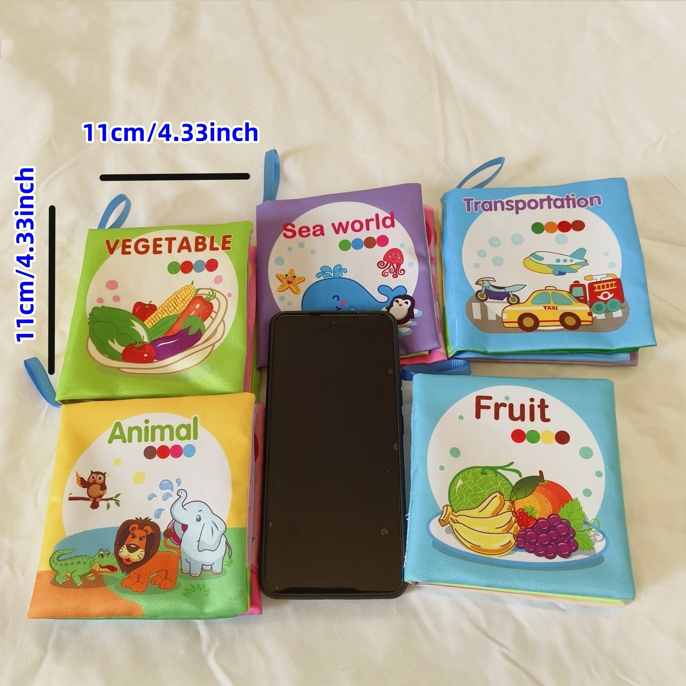 Набор из 5 тканевых книг для раннего образования "Просвещение" - Идеально для подарков на день рождения или праздники