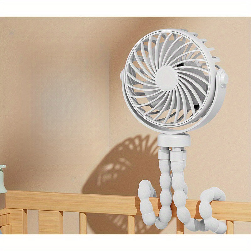 Ventilador de pulsera recargable USB con botón de encendido/apagado, diseño de ventilador de techo de plástico