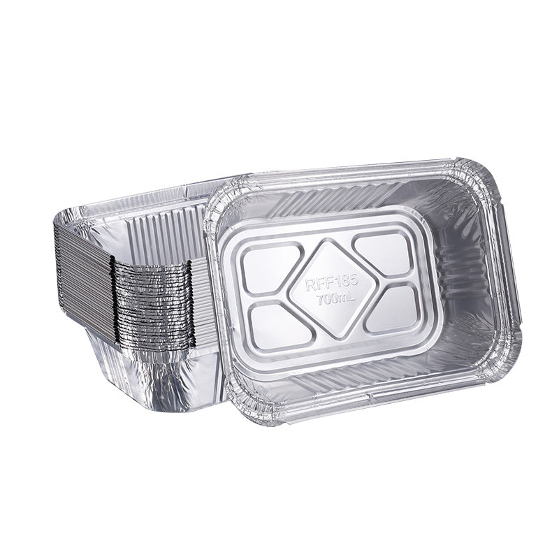 Rectangular Aluminum Foil Pan with Lid 20/50pcs Heavy Duty Disposable Baking Cooking