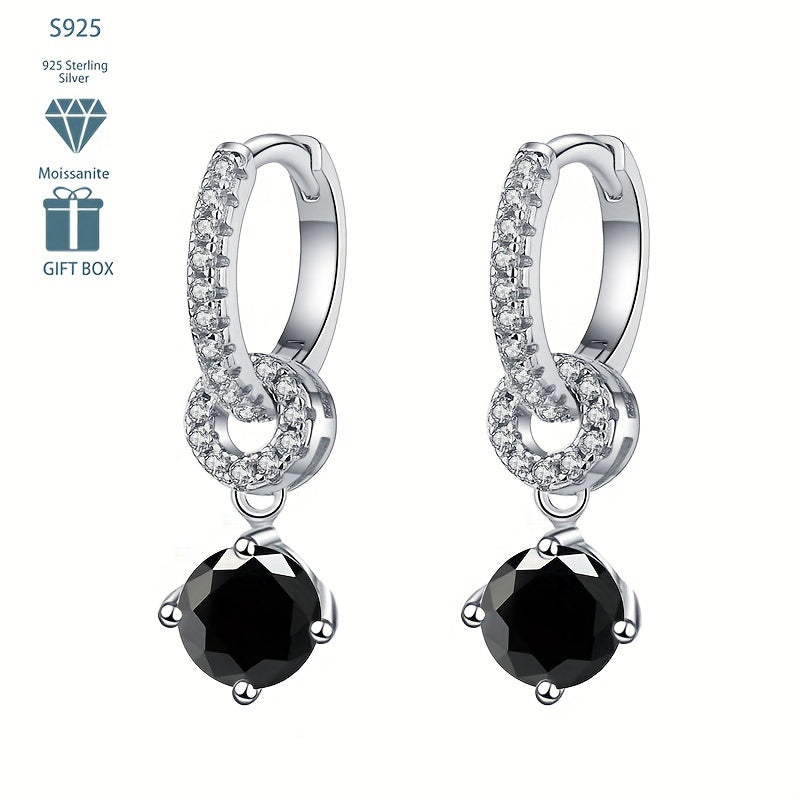 Ayollar uchun 5 ta rangda Sterling Silver Moissanite tushirish sirg‘alari