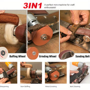 Electric Knife Sharpener with Adjustable Speed Belt Grinder for Kitchen and Craft Use