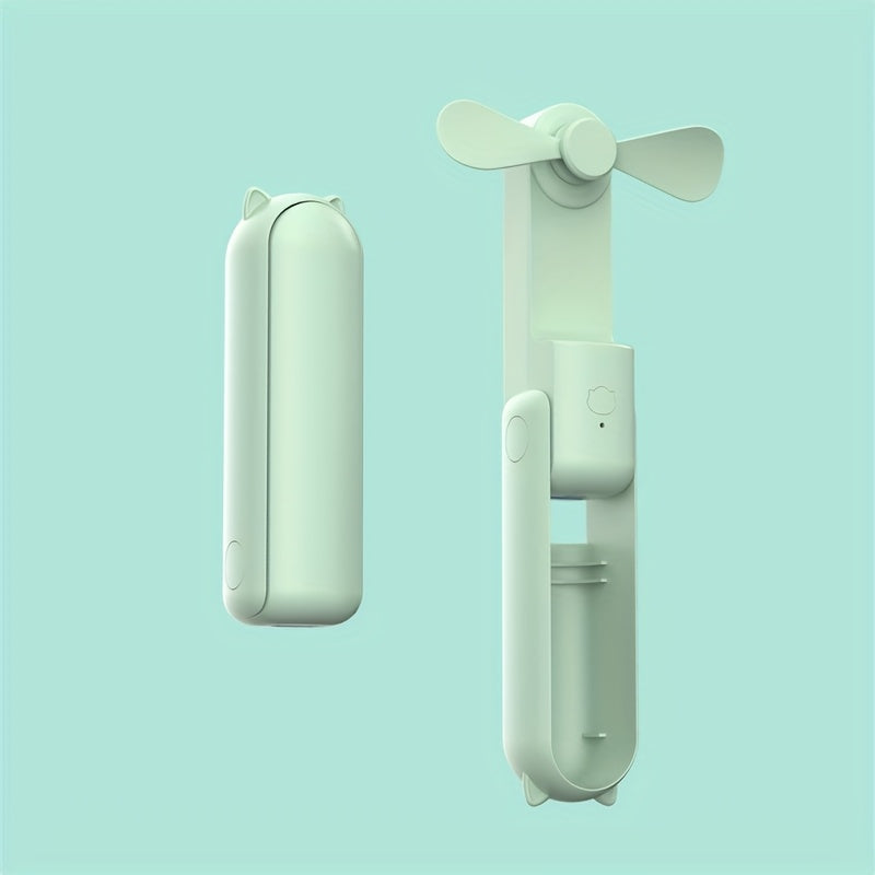 Portable Mini Fan with USB Rechargeable Power Bank Foldable Multi-Functional Long Battery Life in Various Colors