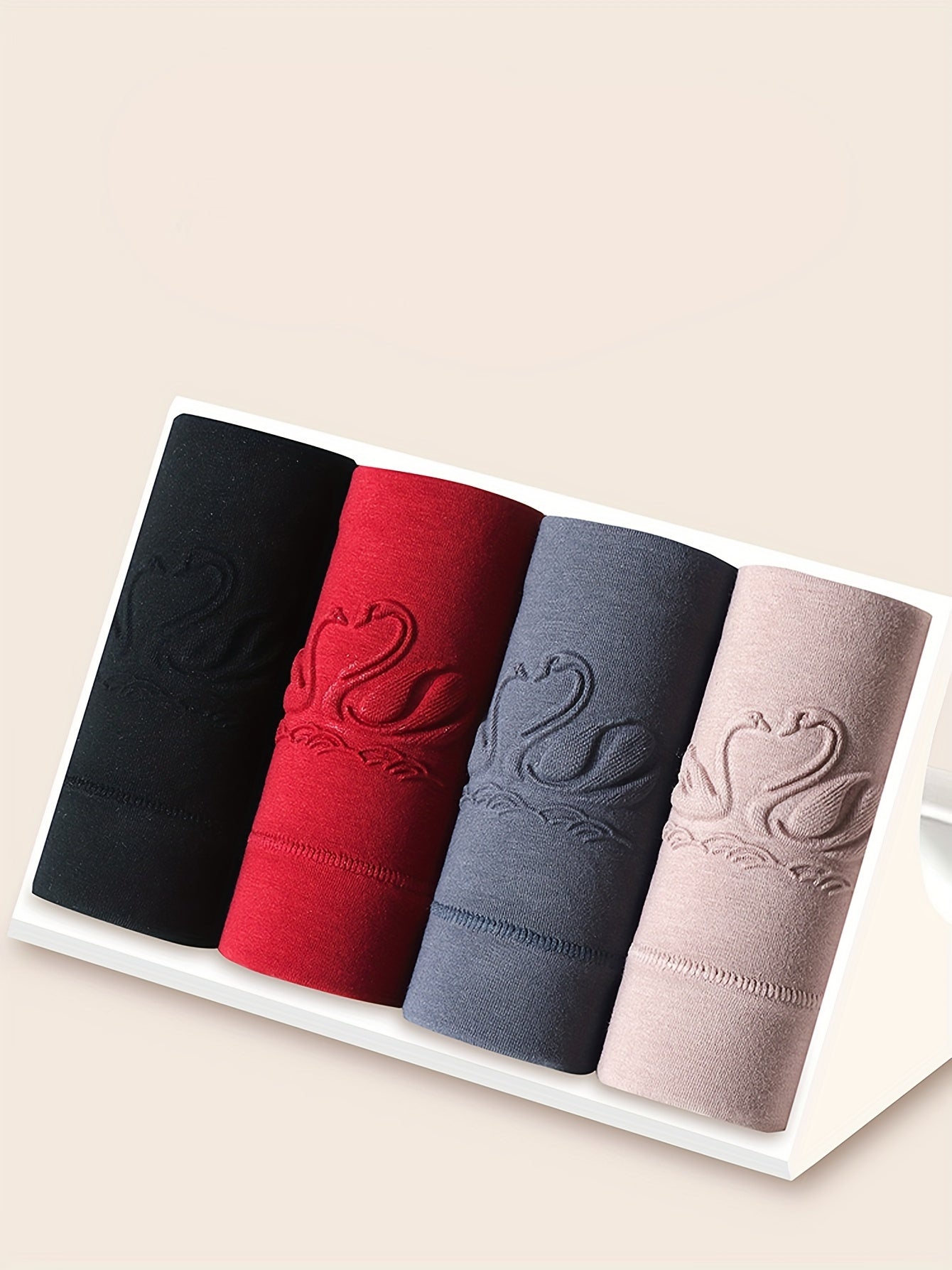 Women's High Waist Seamless Briefs 4-Pack Breathable Cotton Elastane Underwear