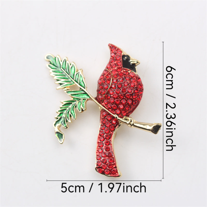 Ayollar uchun 2 ta nafis rhinestone qush brosh pinlari vintage emal yelka pinlari to'plami