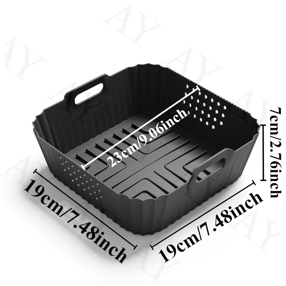 Qayta ishlatiladigan kvadrat silikon havo fritöz linzasi 22.86cm, pech pech uchun aksessuarlar