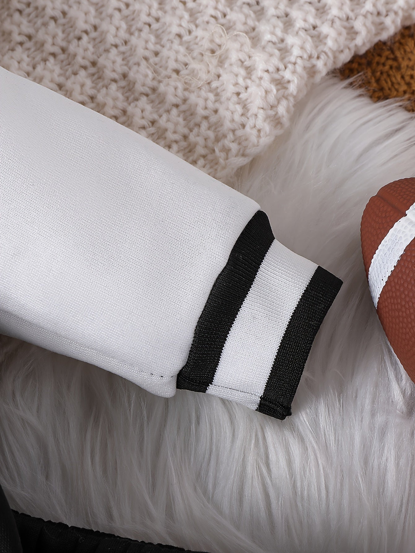 Baby Boys' Fall Winter Baseball Jersey Set with Letter Pattern Coat Top and Pants